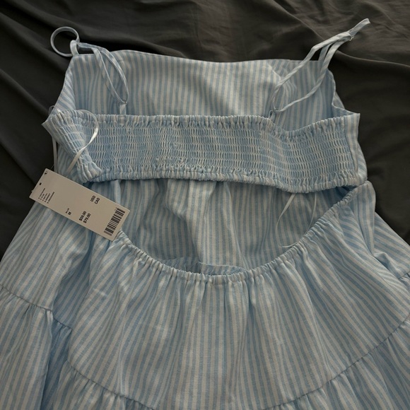 Urban Outfitters Pinstripe Open Back Babydoll Dress - Picture 4 of 4